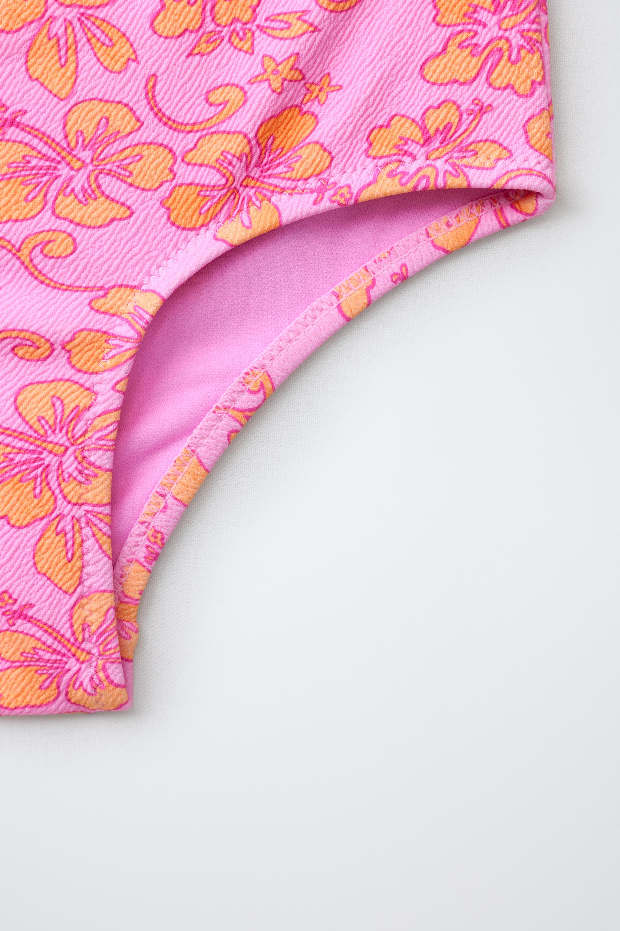 6-14 YEARS/ HIBISCUS CUT-OUT SWIMSUIT